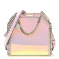 Holographic Faux Leather Mini Falabella Silver