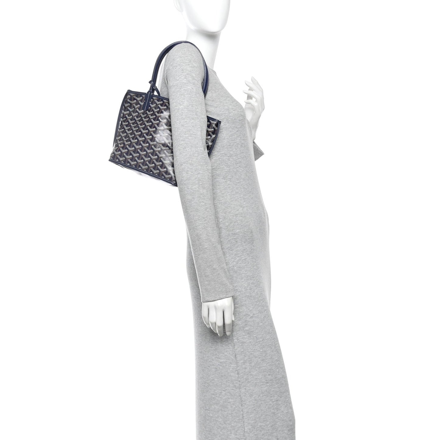 Goyardine Reversible Mini Anjou Navy
