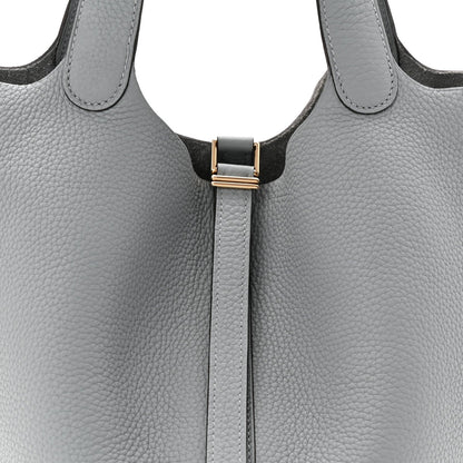 Taurillon Clemence Picotin Lock 22 MM Gris Pantin
