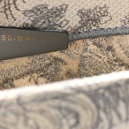 Canvas Embroidered Medium Dioriviera Toile De Jouy Book Tote Gray