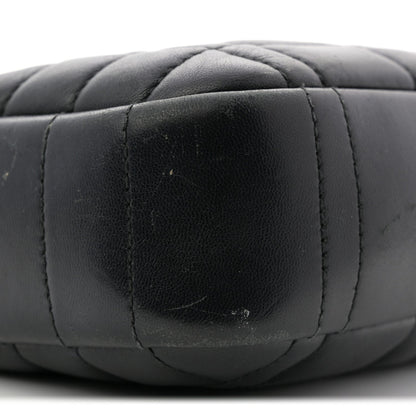 Lambskin Quilted Small Lola Camera Bag Black