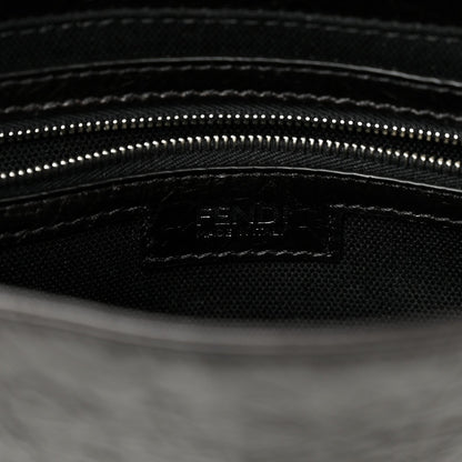 Crackled Calfskin Baguette 26424 Black