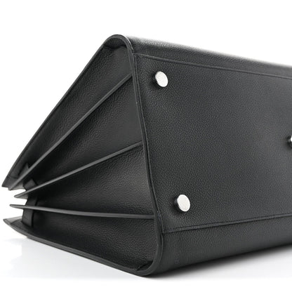 Grained Calfskin Large Sac De Jour Carryall Black