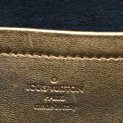 Metallic Lambskin Embossed Monogram Pochette Coussin Gold