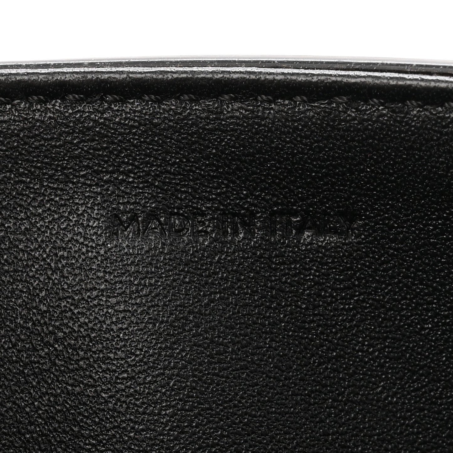 Shiny Calfskin Triomphe Chain Bag Black