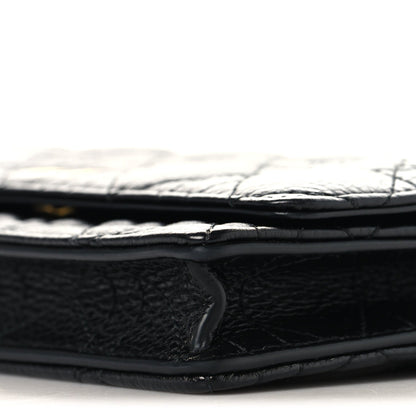 Supple Calfskin Cannage Caro Belt Pouch with Chain  Black