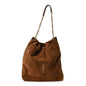 Suede Monogram Large Jamie Pochon Caramel Cognac