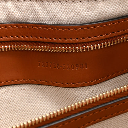 Canvas Calfskin Web Small Interlocking G Tote Bag Red Blue