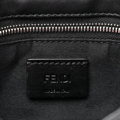 Recycled Nylon Vitello Grace Light Pequin Baguette Belt Pouch Black