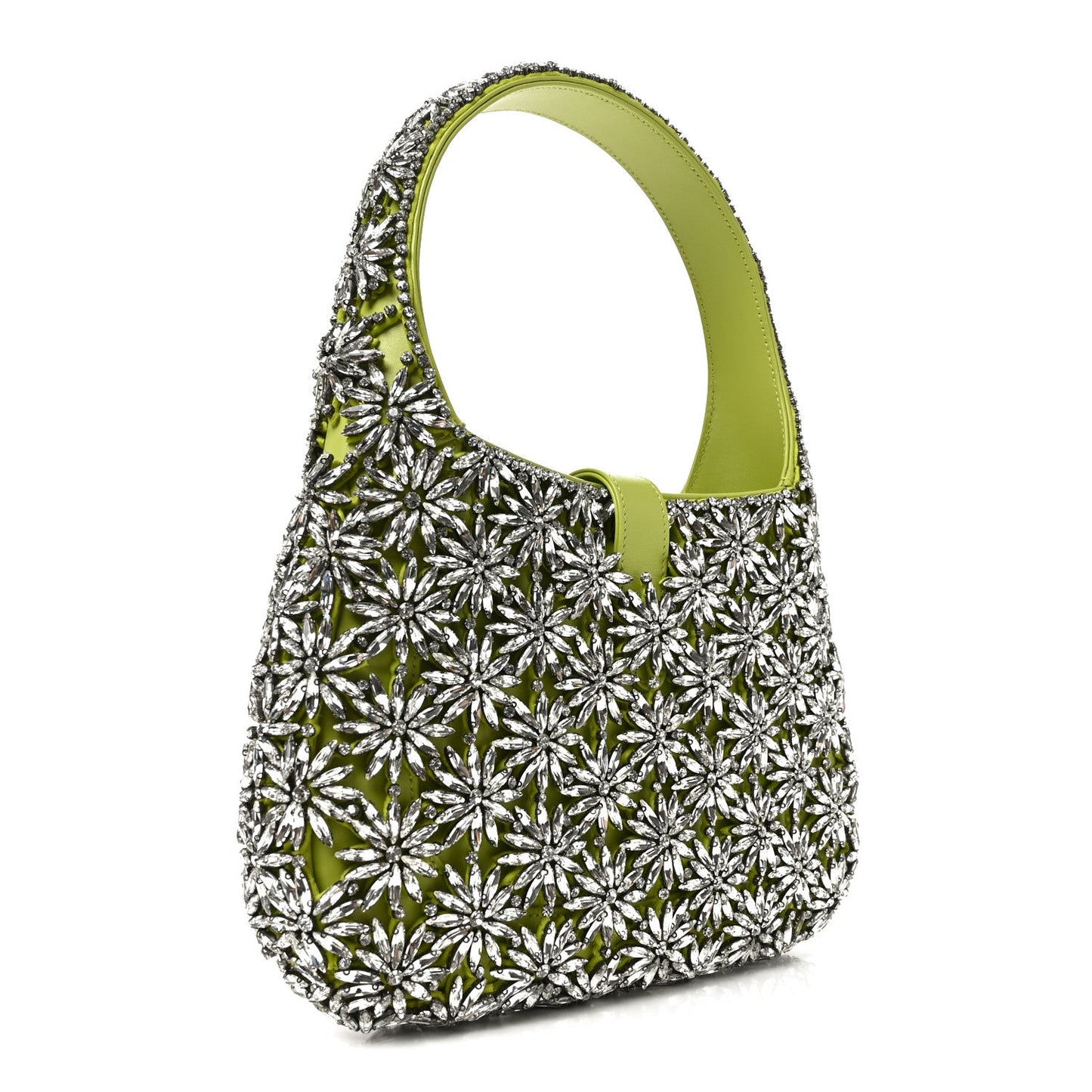 Calfskin Crystal Small Jackie 1961 Hobo Bag Green
