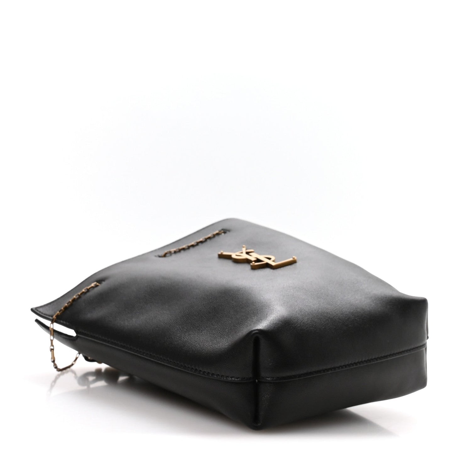 Lambskin Pochon Shoulder Bag Black