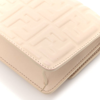 Nappa Matisse FF Embossed Wallet On Chain Baguette Camelia