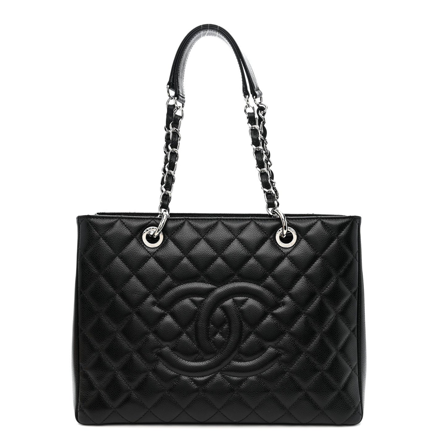 Caviar Quilted Grand Shopping Tote GST Black