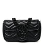 Calfskin Matelasse Monochrome GG Marmont Chain Belt Bag Black