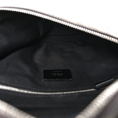 Glazed Fabric Vitello Liberty FF 1974 Diagonal Belt Bag Tobacco Miele Scuro Black
