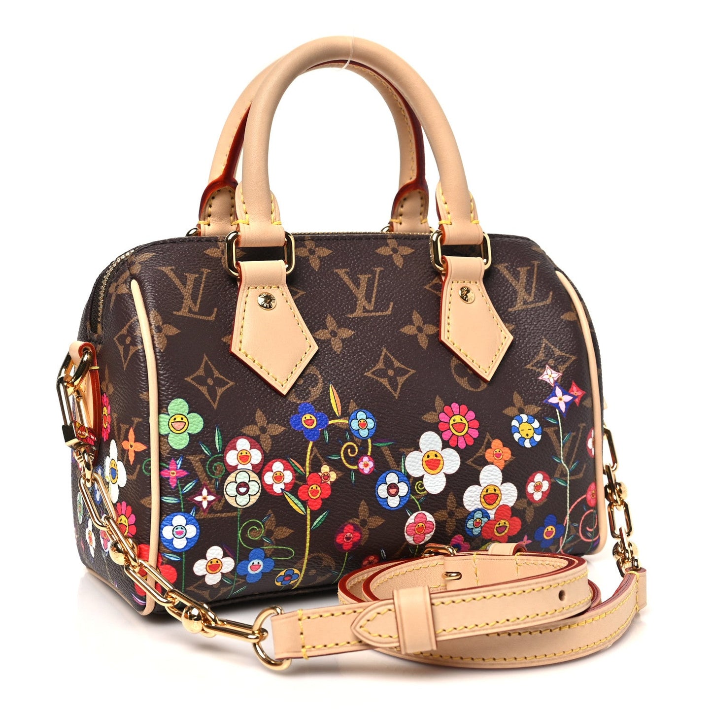 LV X TM Monogram Flowers Speedy Bandouliere 20