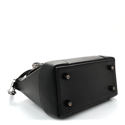 Grained Calfskin Spike Small Eloise Tote Black
