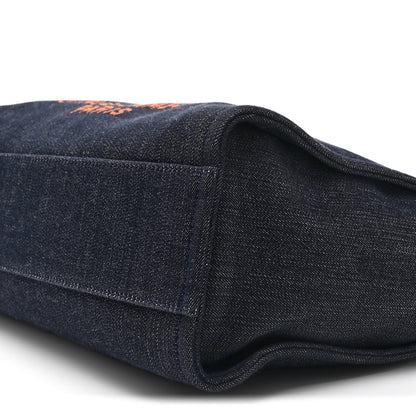 Denim Small Deauville Tote Blue Orange