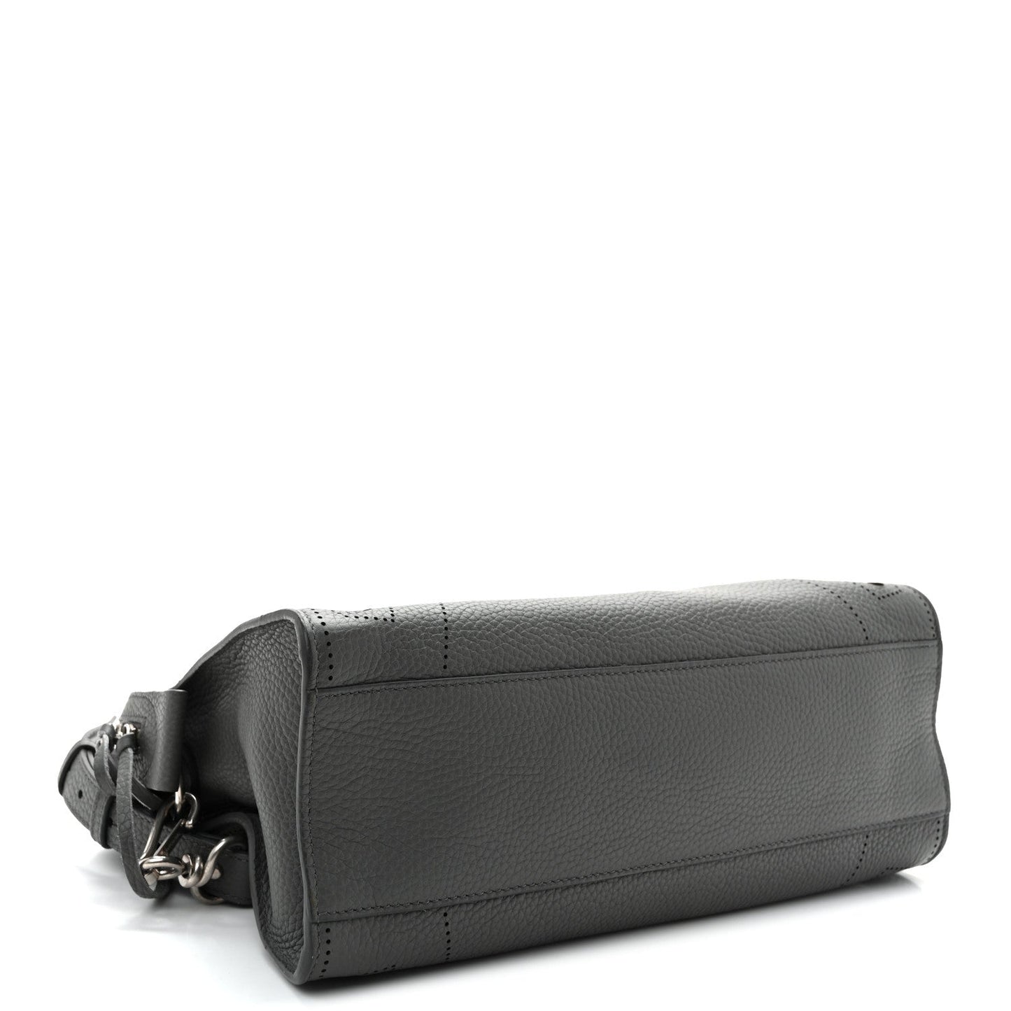 Veau Grana Perforated Blackout Hardware S City Gris Acier