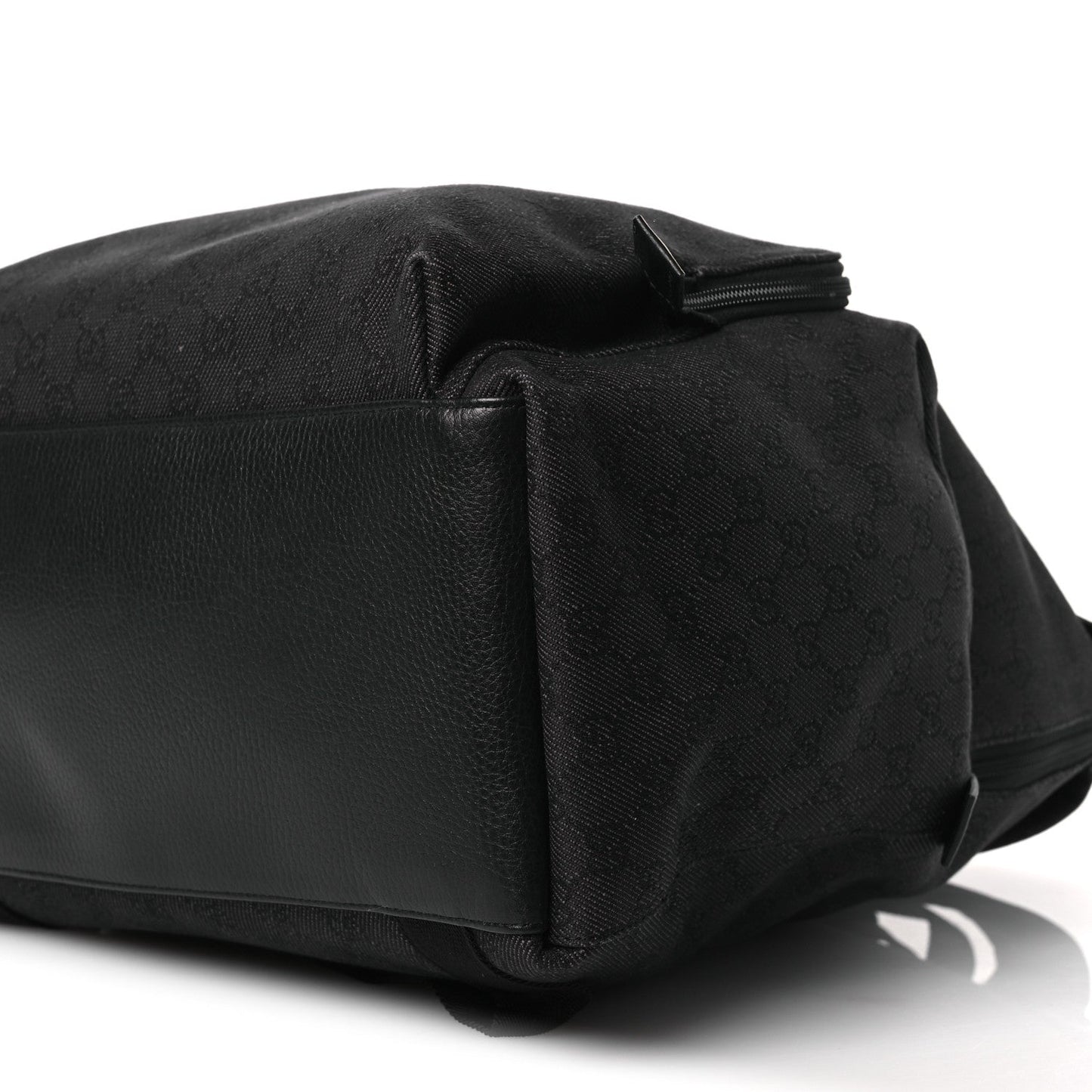 Denim Monogram Medium Backpack Black