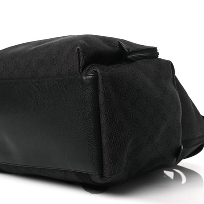Denim Monogram Medium Backpack Black