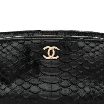 Snakeskin Waist Bag Black