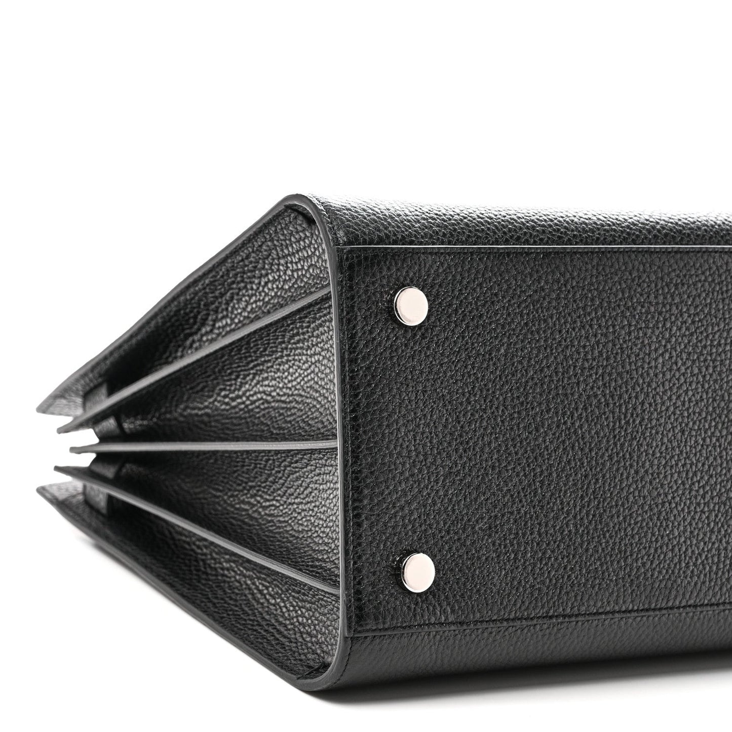Grained Calfskin Large Sac De Jour Black