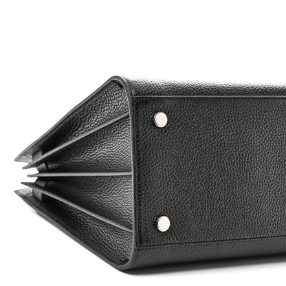 Grained Calfskin Large Sac De Jour Black