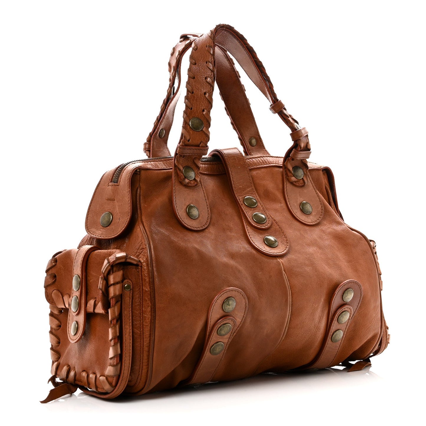 Calfskin Silverado Shoulder Bag Tan