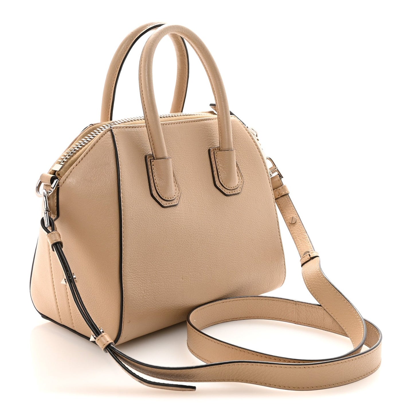 Sugar Goatskin Mini Antigona Beige Camel