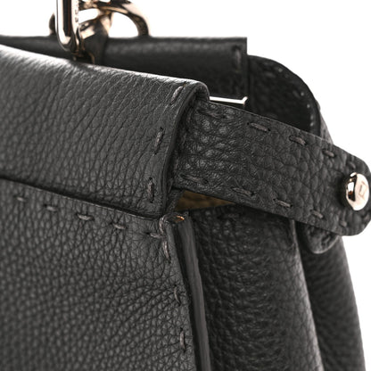 Cuoio Romano Selleria Bi-Color Medium Peekaboo Iconic Satchel Asfalto Latte