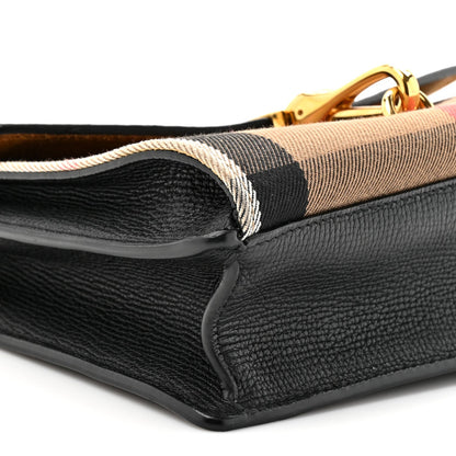 Derby Calfskin House Check Small Macken Crossbody Bag Black