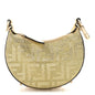 Crystal Vitello Laminato Suede FF Nano Fendigraphy Hobo Charm Platino
