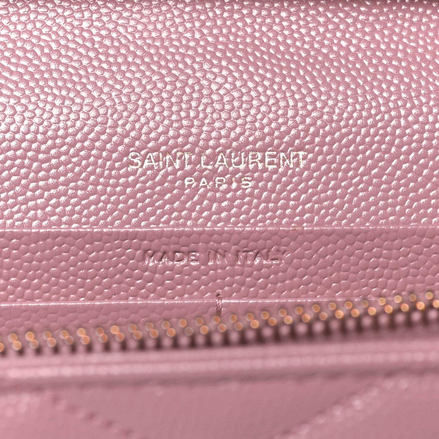 Grain De Poudre Matelasse Chevron Monogram Chain Wallet Fuxia Couture