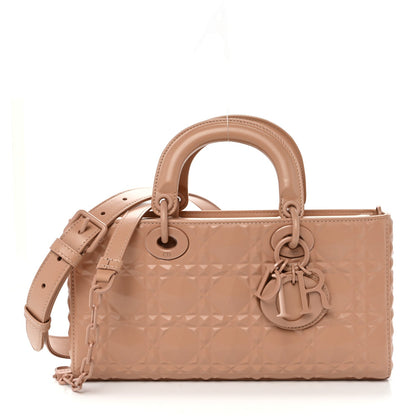 Calfskin Cannage Diamond Medium Lady D-Joy Rose Des Vents