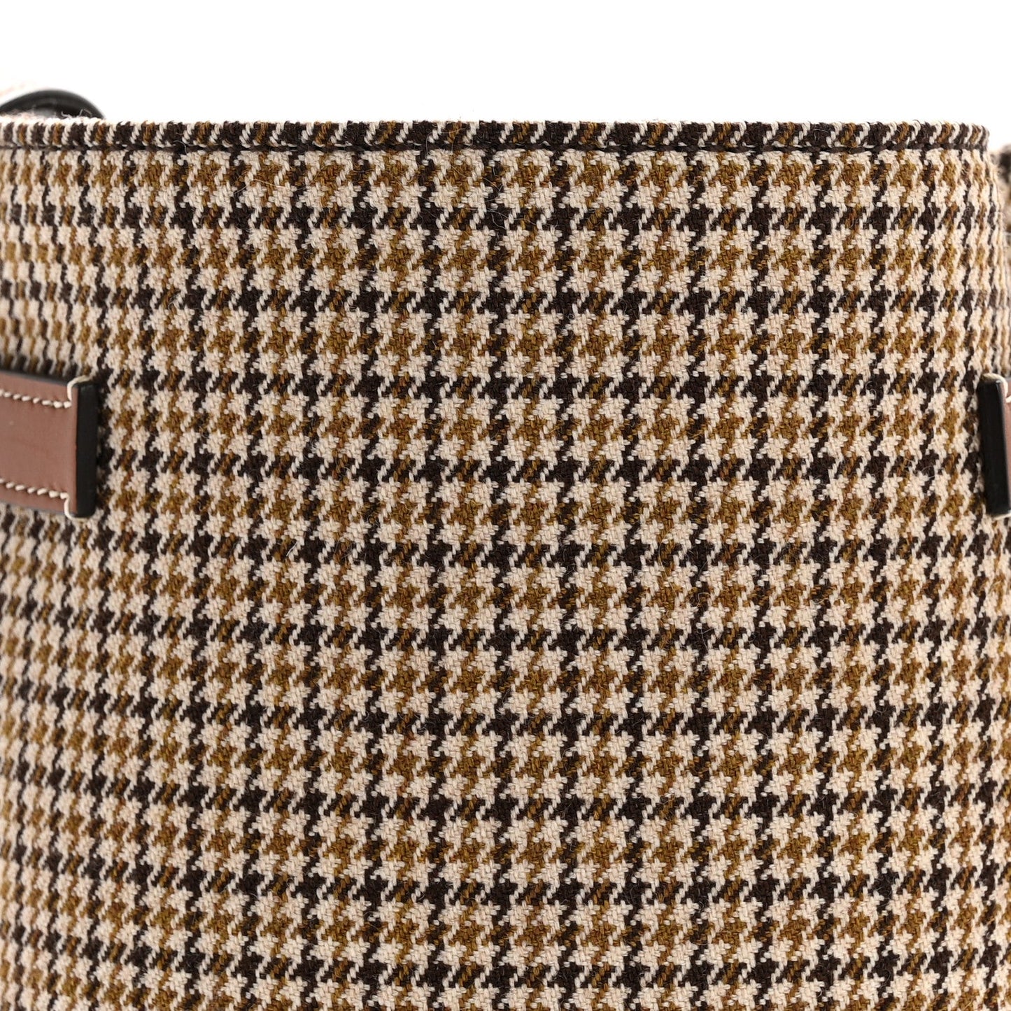 Smooth Calfskin Tweed Nano Big Bag Bucket Tan