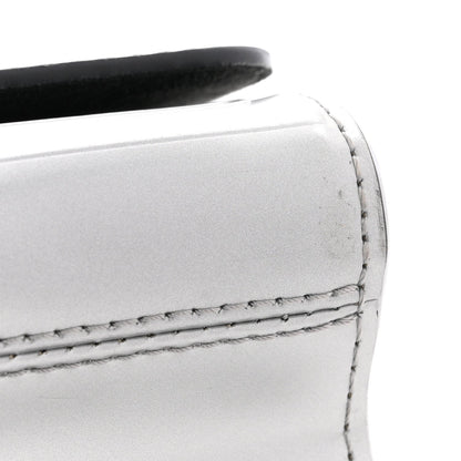 Calfskin Monogram Spaceship Embossed Twist Shoulder Bag PM Argent