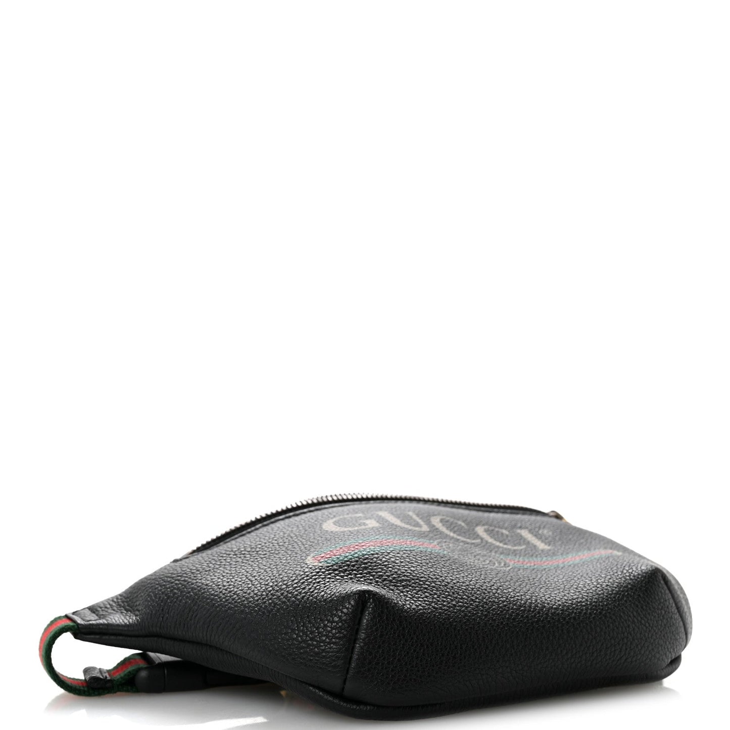 Grained Calfskin Small Logo Belt Bag Black