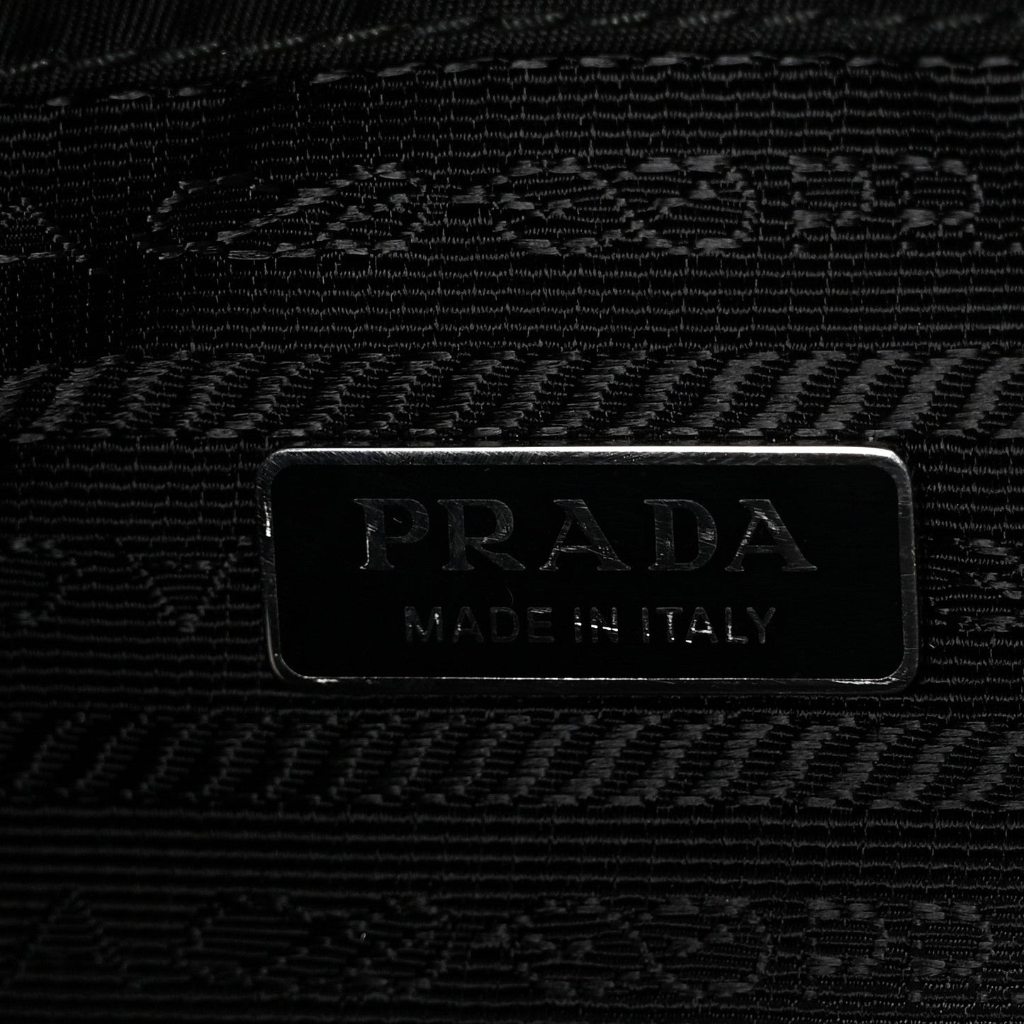 Tessuto Saffiano Ricamo Sequin Crystal Embellished Mini Re-Edition 1978 Bucket Bag Black