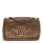 Metallic Caviar Medium Timeless CC Flap Bronze