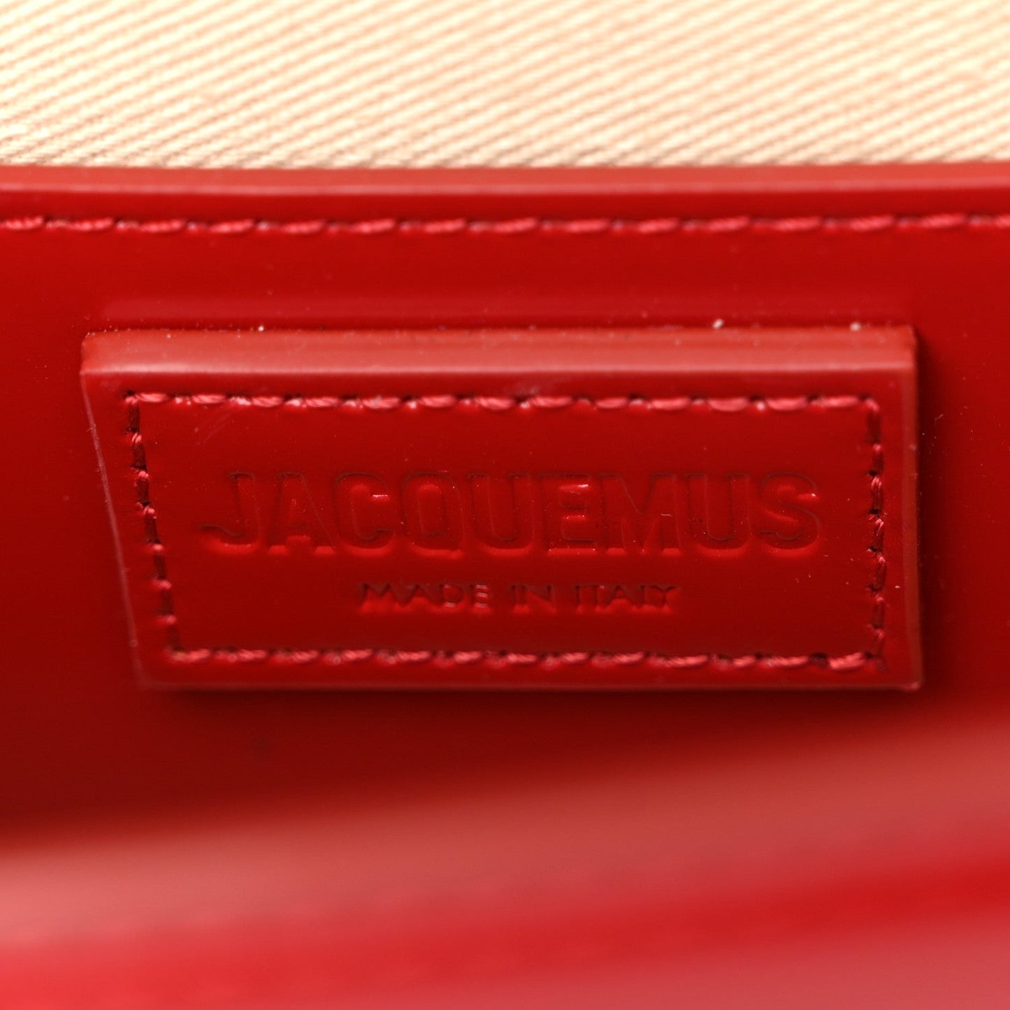 Glazed Calfskin Le Bambino Long Red