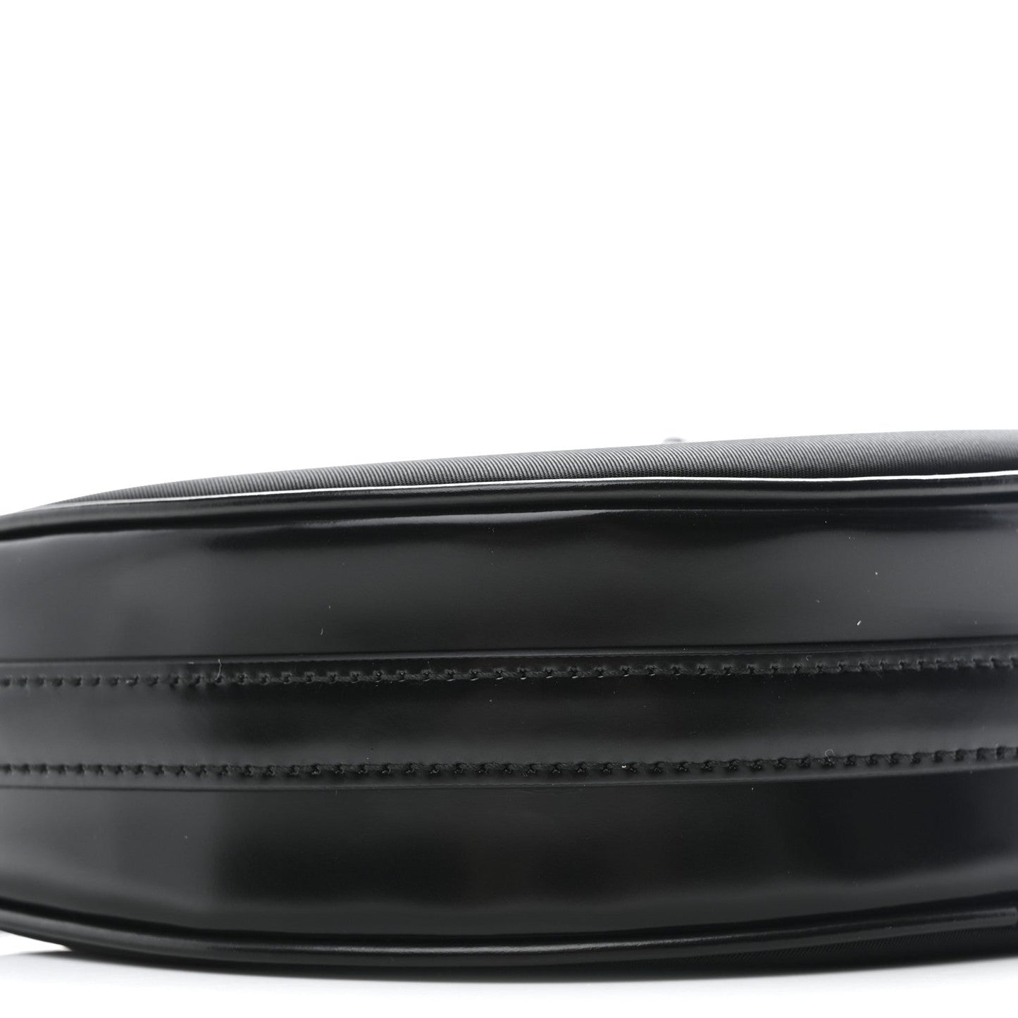 Re-Nylon Spazzolato Mini Arque Shoulder Bag Black