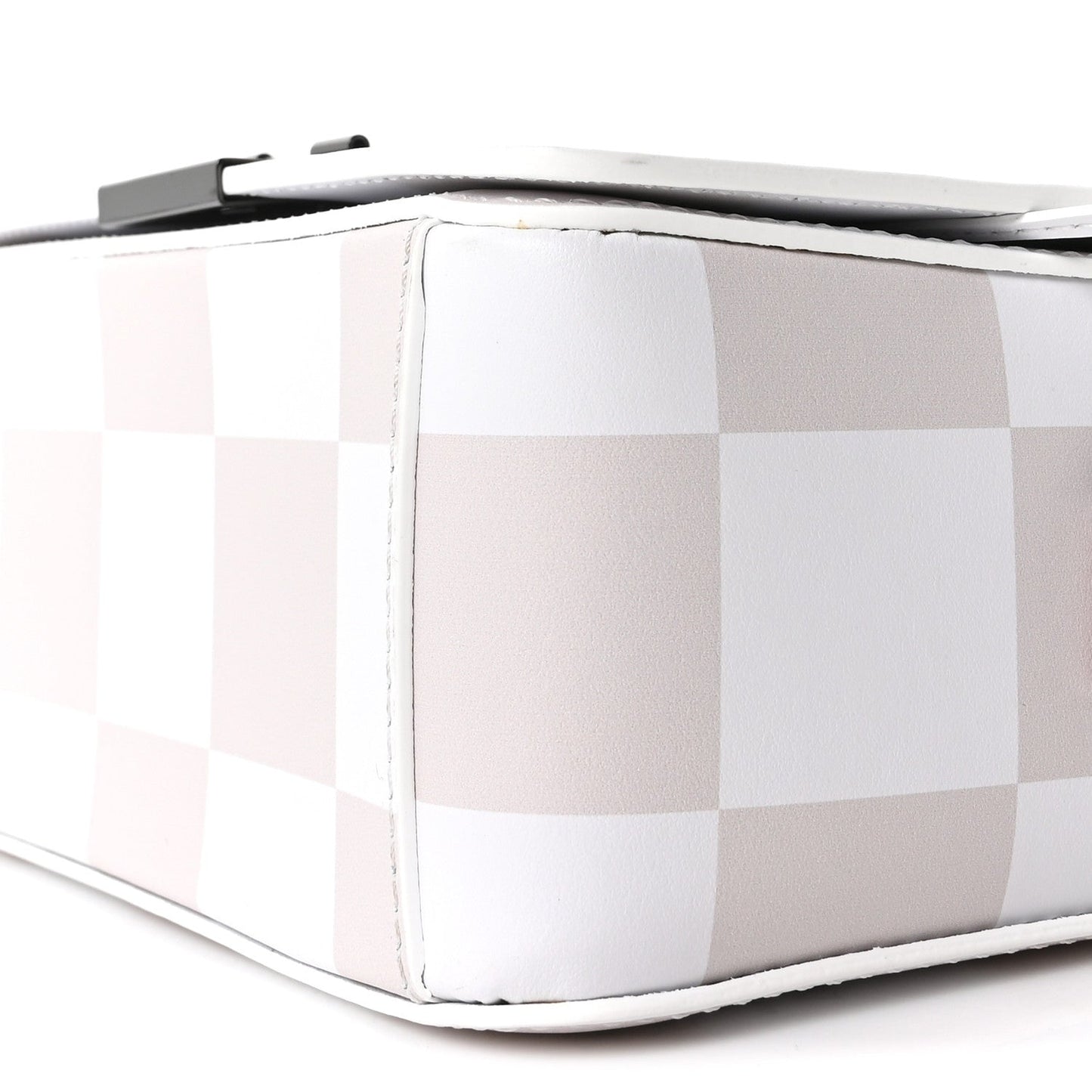 Calfskin Figures of Speech Binder Clip Bag White Beige