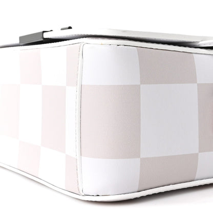 Calfskin Figures of Speech Binder Clip Bag White Beige