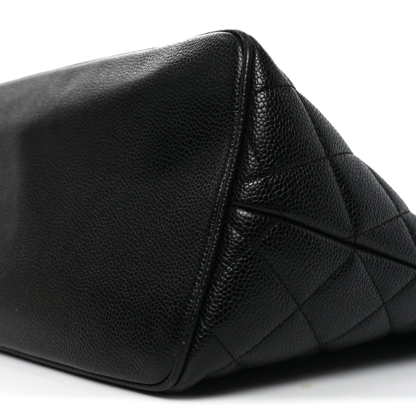 Caviar Quilted Medallion Tote Black