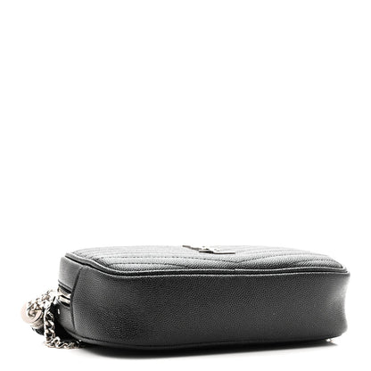 Grain De Poudre Matelasse Monogram Mini Lou Camera Bag Black