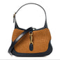 Straw Lux Boarded Dyana Lux Calfskin Small Jackie 1961 Hobo Dark Natural Blue