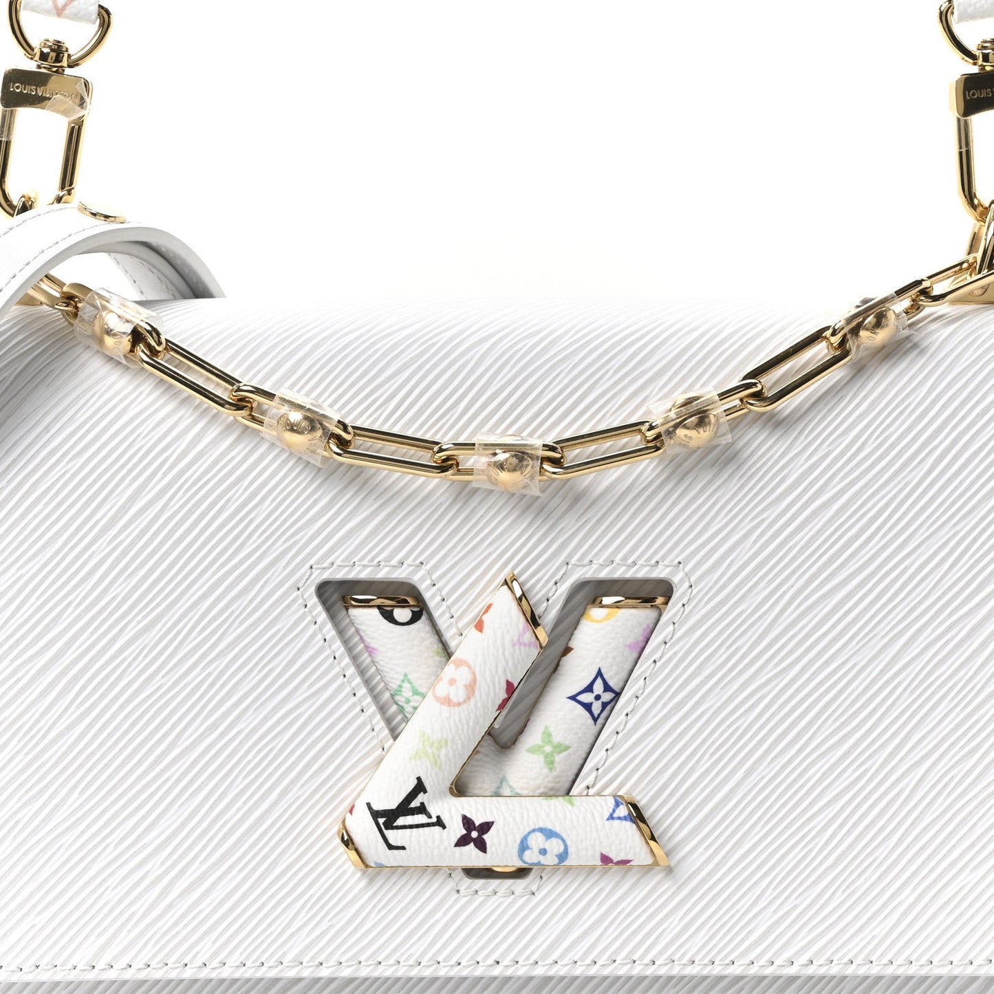 LV X TM Epi Twist MM Slim Shoulder Bag White