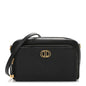 Grained Calfskin Caro Double Pouch Black