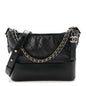 Aged Calfskin Quilted New Medium Gabrielle Hobo Black